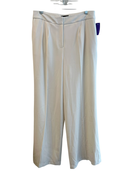 Donna Karan Size 8 Ivory Polyester Zip Fly Side Pocket Lined Trouser Pants Ivory / 8