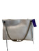 Marc Jacobs White Leather Pebbled Mixed Metal Hardware Interior Zip Bag White / Medium
