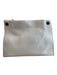 Marc Jacobs White Leather Pebbled Mixed Metal Hardware Interior Zip Bag White / Medium