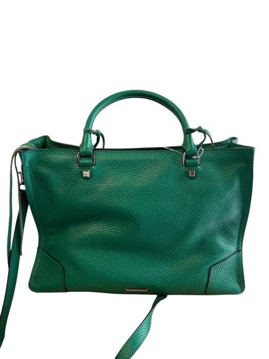 Rebecca Minkoff Green Leather Pebbled 2 handles Shoulder & Crossbody Strap Bag Green / Medium
