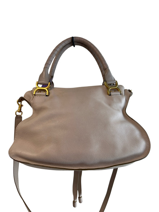 Chloe Pale Mauve Calfskin goldtone hardware 2 handles Shoulder Strap Top Zip Bag Pale Mauve / Small