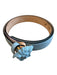 Versace Sky Blue Leather Medusa Made in Italy Belts Sky Blue / 85/34