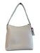 Kate Spade White Textured Leather Solid Zip Top Shoulder Purse White