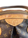 Louis Vuitton Brown Canvas & Leather 2 Handles Top Zip Goldtone Hardware Bag Brown