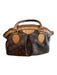 Louis Vuitton Brown Canvas & Leather 2 Handles Top Zip Goldtone Hardware Bag Brown