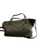 Coach Green & Black Canvas & Leather Monogram Goldtone Hardware Top Zip Bag Green & Black / Large