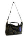 Coach Green & Black Canvas & Leather Monogram Goldtone Hardware Top Zip Bag Green & Black / Large