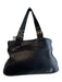 Marc Jacobs Black Leather goldtone hardware 2 handles Front Zipper Open Top Bag Black / Medium