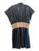 Alexis Size XL Black & Tan Polyurethane Attached Belt Sleeveless Dress Black & Tan / XL
