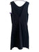 Emporio Armani Size 48 Black Viscose Blend Back Zip Back V Neck Tiered Dress Black / 48