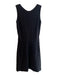Emporio Armani Size 48 Black Viscose Blend Back Zip Back V Neck Tiered Dress Black / 48