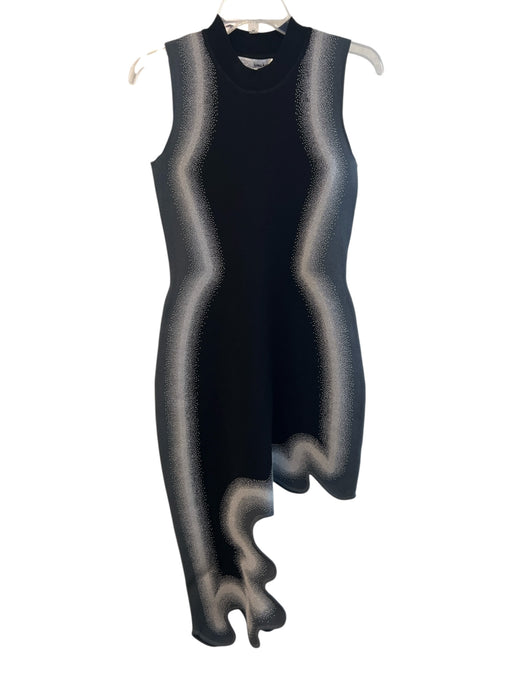 PH5 Size Large Black & Gray Viscose Blend Reflective Sleeveless Body Con Dress Black & Gray / Large