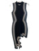 PH5 Size Large Black & Gray Viscose Blend Reflective Sleeveless Body Con Dress Black & Gray / Large