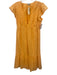 Rails Size M Orange Cotton Short flutter sleeve Floral Embroidery eyelet Dress Orange / M