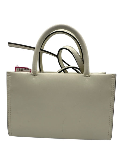 Tory Burch Size Mini Cream Faux Leather Top Handle Logo Detachable Strap Dress Cream / Mini