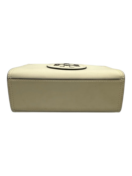 Tory Burch Size Mini Cream Faux Leather Top Handle Logo Detachable Strap Dress Cream / Mini