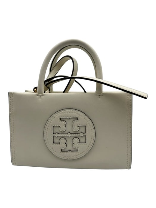 Tory Burch Size Mini Cream Faux Leather Top Handle Logo Detachable Strap Dress Cream / Mini