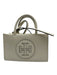 Tory Burch Size Mini Cream Faux Leather Top Handle Logo Detachable Strap Dress Cream / Mini