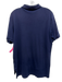 Polo Size L Navy Cotton Blend Solid Polo Men's Short Sleeve Navy / L