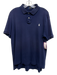 Polo Size L Navy Cotton Blend Solid Polo Men's Short Sleeve Navy / L