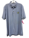 Peter Millar Size L Blue Synthetic Fish Polo Athleisure Men's Short Sleeve Blue / L