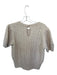 Pinch Size S Cream Knit Acrylic Puff Sleeve Button Top Cream / S