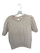 Pinch Size S Cream Knit Acrylic Puff Sleeve Button Top Cream / S