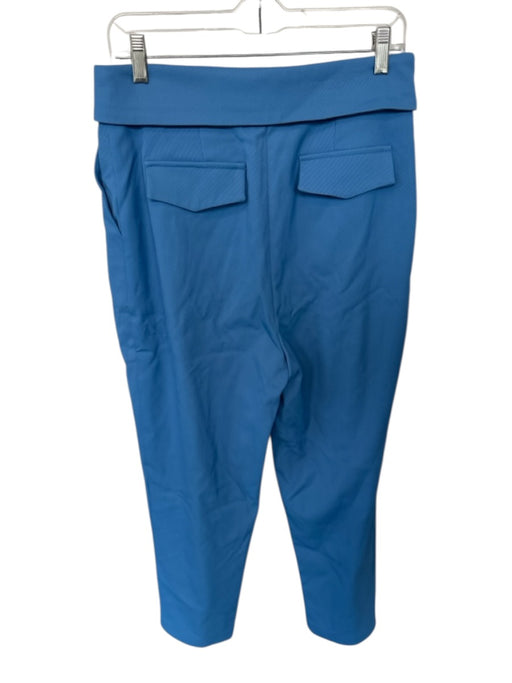 Exquise Size L Cornflower Blue Viscose Blend Fold Over Pleat Detail Pants Cornflower Blue / L