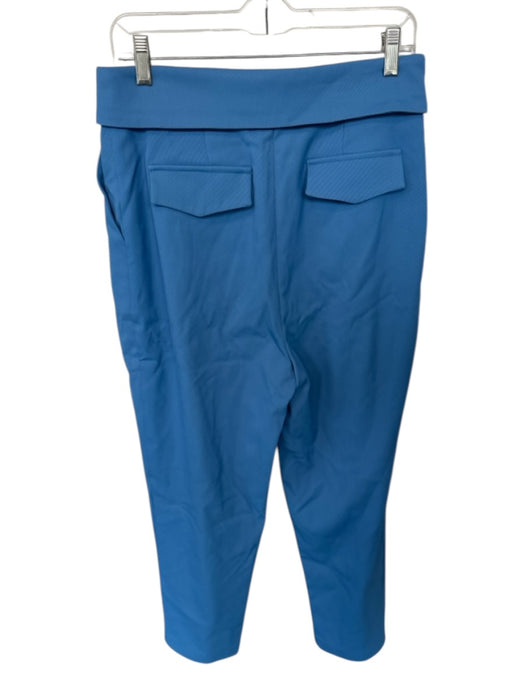 Exquise Size L Cornflower Blue Viscose Blend Fold Over Pleat Detail Pants Cornflower Blue / L