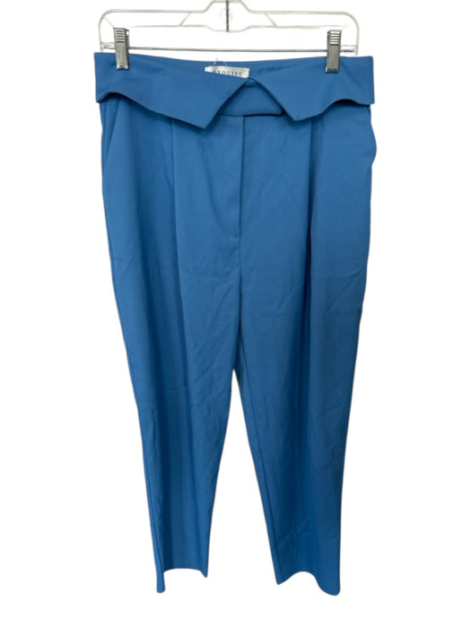 Exquise Size L Cornflower Blue Viscose Blend Fold Over Pleat Detail Pants Cornflower Blue / L