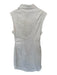 Pilcro Size 10 White Cotton Blend Denim Button Down Collar Midi Dress White / 10