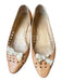 Miu Miu Shoe Size 38 Brown & Cream Leather Woven Bow Flats Brown & Cream / 38