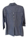Foxcroft Size 4 Navy Cotton Long Sleeve Button Down Top Navy / 4