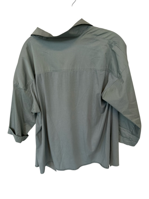 Stella Carakasi Size XS Sage green Cotton Blend Long Sleeve Button Down Top Sage green / XS