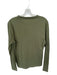Billy Reid Size S Olive Green & Cream Cotton Long Sleeve Stitch Detail Top Olive Green & Cream / S