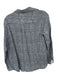 Roller Rabbit Size S Navy & Grey Cotton Flower Button Up Long Sleeve Pockets Top Navy & Grey / S