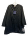 Pomander Place Size M Black Cotton Split V Neck Dress Black / M