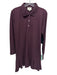 Tuckernuck Size M Wine Red Cotton & Polyester 1/4 Button Dress Wine Red / M