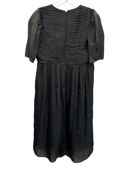 CROSBY by Mollie Burch Size S Black Polyester V Neck Pleat Detail Back Zip Dress Black / S