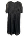 CROSBY by Mollie Burch Size S Black Polyester V Neck Pleat Detail Back Zip Dress Black / S