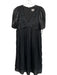 CROSBY by Mollie Burch Size S Black Polyester V Neck Pleat Detail Back Zip Dress Black / S