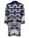 Current Air Size S Blue & White Rayon & Polyester Lace Trim Button Detail Dress Blue & White / S