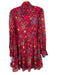 CROSBY by Mollie Burch Size S Fuschia & Multi Clipped Dots Pockets Dress Fuschia & Multi / S