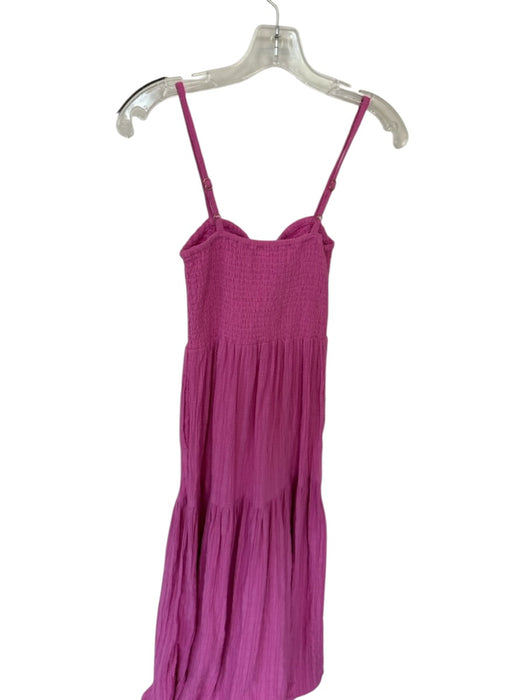 L Space Size XS Purple Cotton Spaghetti Strap smocked Crinkle Maxi Dress Purple / XS