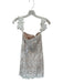 More To Come Size XXS White & Nude Polyester Short Sleeve Lace Overlay Dress White & Nude / XXS