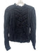 Isabel Etoile Marant Size 40 Black Cotton Long Sleeve Cut Outs Button Up Top Black / 40