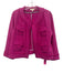 Ann Mashburn Size M Purple Wool Long Sleeve Fringe Textured Open Jacket Purple / M