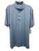 Greyson Size M Light blue Synthetic Solid Polo Athleisure Men's Short Sleeve Light blue / M