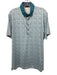 Greyson Size M White & Blue Synthetic Wolves Athletic Polo Men's Short Sleeve White & Blue / M
