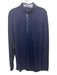 Greyson Size M Blue Cotton Blend Solid Athletic Polo Men's Long Sleeve Shirt Blue / M